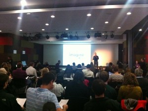 Tim Brady welcoming the Educator Day crowd